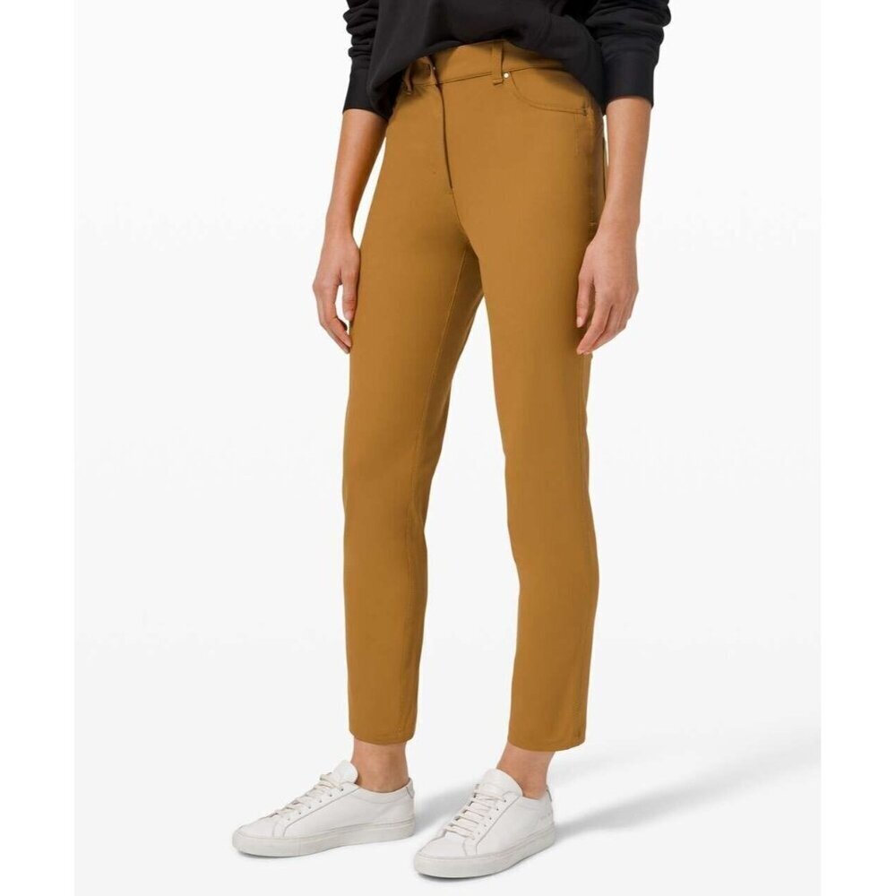 LULULEMON Womens' City Sleek 5 Pocket 7/8 Pants Spiced Bronze Size 8